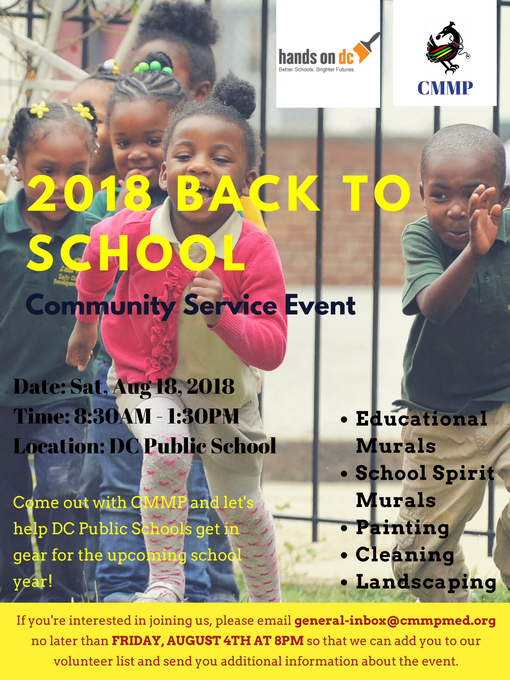 Hands On DC Back to School Event Comprehensive Medical Mentoring Program